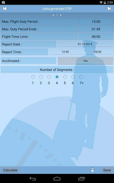 ALPA Part 117 Calc. &amp; Guide截图4