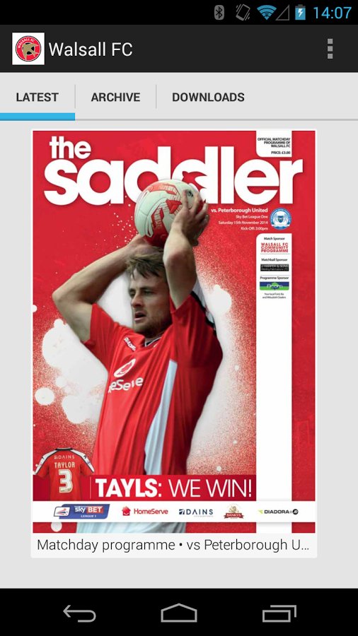 Walsall FC matchday prog...截图2