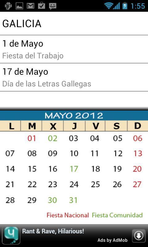 Calendario Laboral 2012截图3