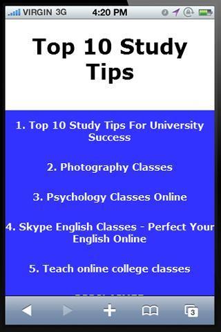 Top 10 Study Tips Info截图1