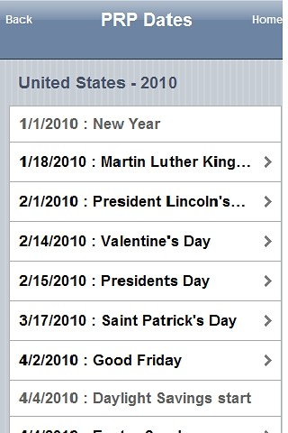 PRPDates - Holiday Dates截图1