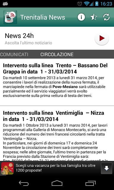 Trenitalia news截图1