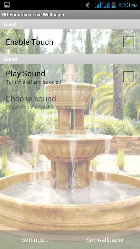 HD Fountains Live Wallpaper截图5