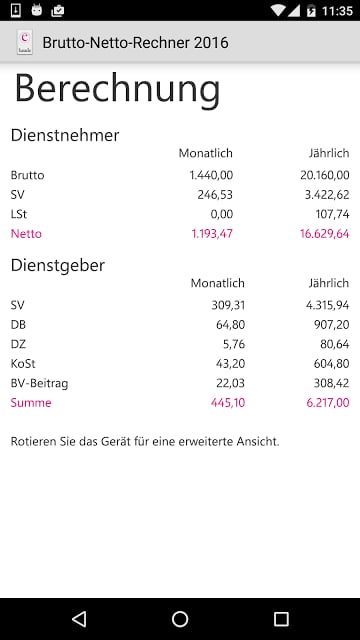 Brutto Netto Rechner 2016截图5