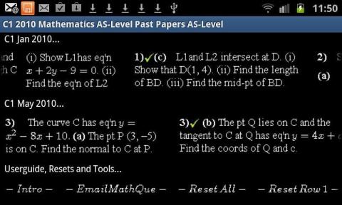 C1 2010 Mathematics AS-Level Past Papers AS-Level截图2