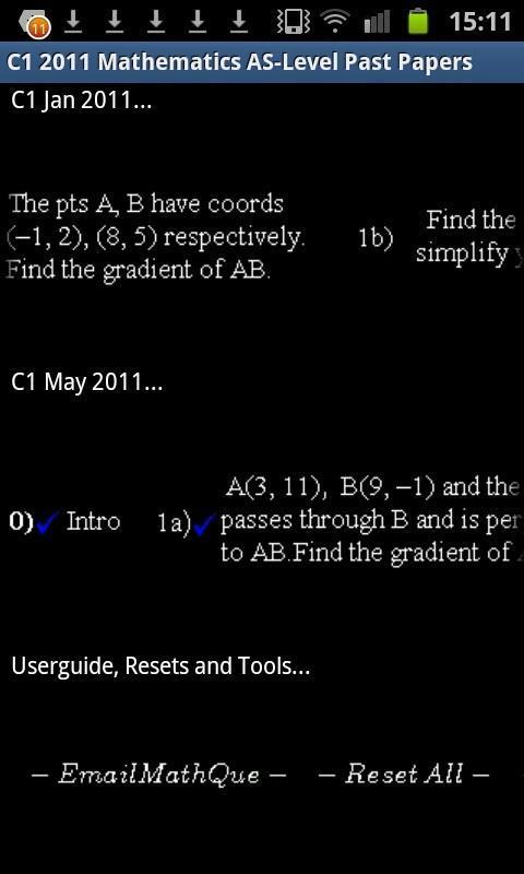 C1 2011 Mathematics AS-Level Past Papers截图1