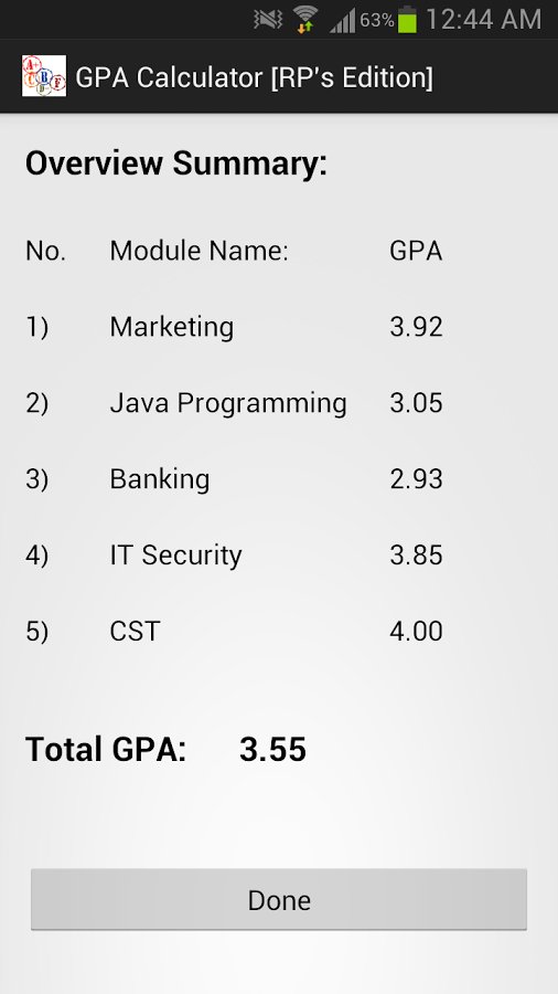 GPA Calculator [RP's Edition]截图4