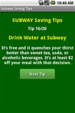 Subway Saving Tips截图1