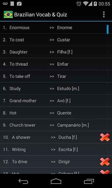 Brazilian Portuguese Quiz截图5