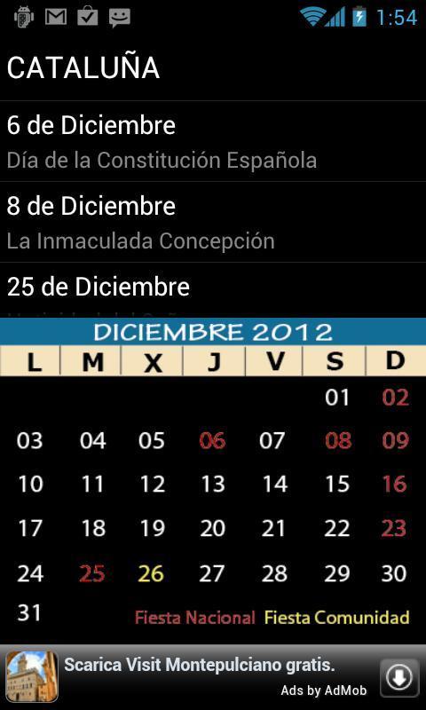 Calendario Laboral 2012截图2