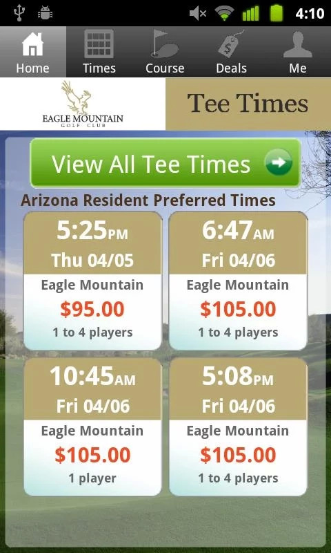 Eagle Mountain Tee Times截图1