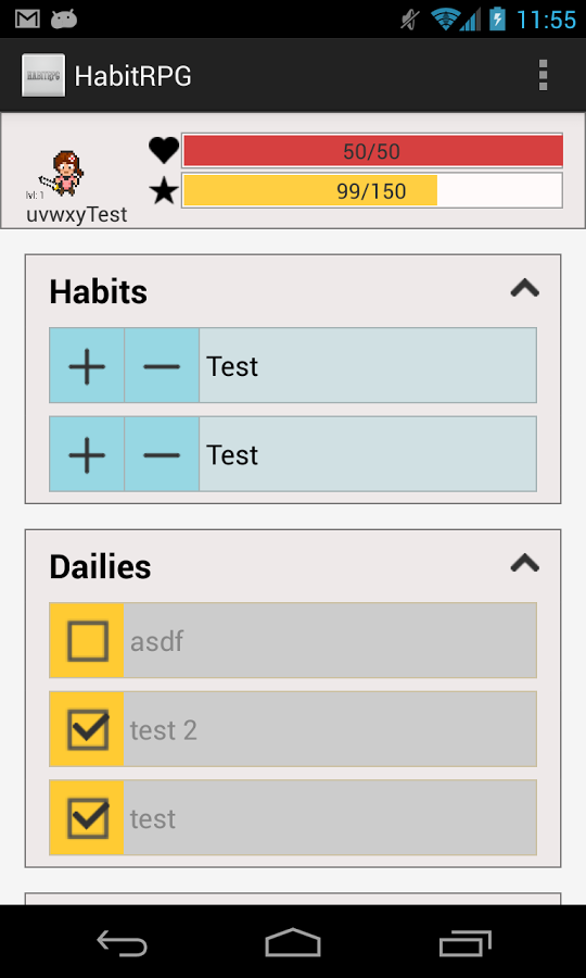 Android HabitRPG Client截图1