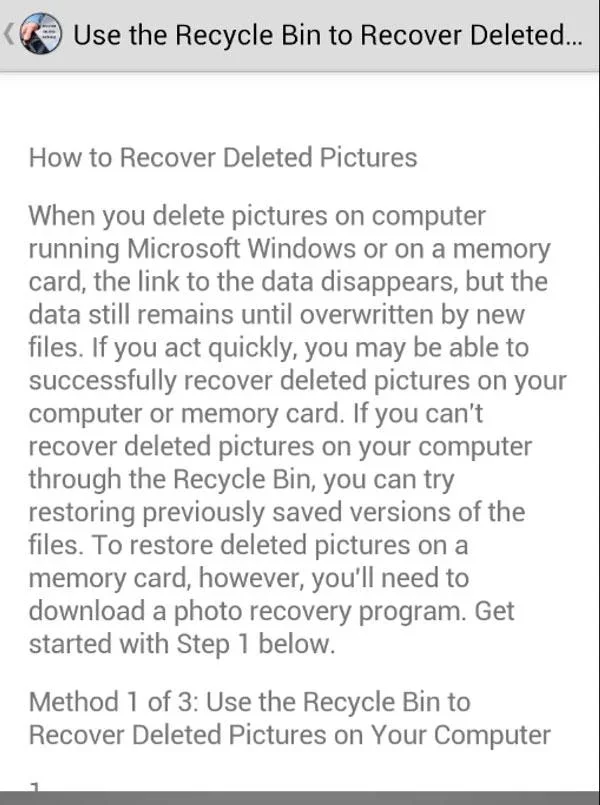 Recover Deleted Images Tip截图2