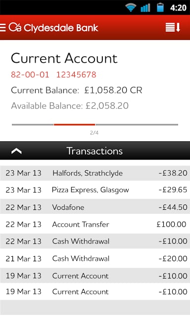Clydesdale Bank Mobile Banking截图2