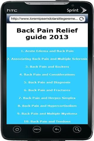 Back Pain Relief guide 2013截图1