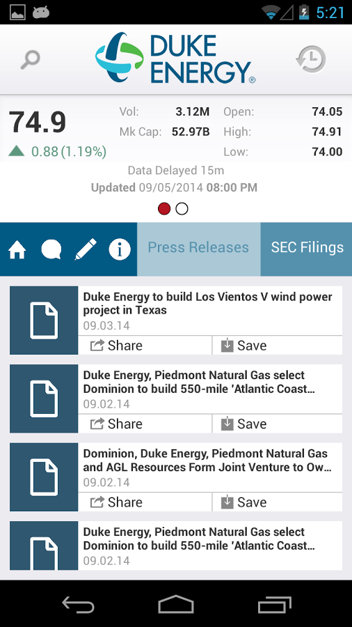 Duke Energy Investor Relations截图2