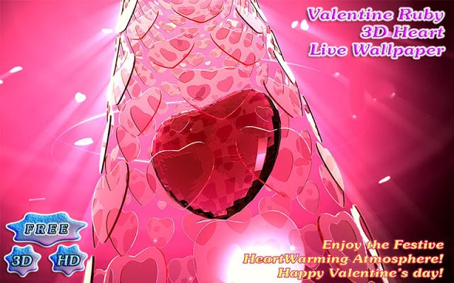 3D Valentine Ruby Heart Free截图4