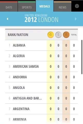 Go 2012 (London 2012 Schedule)截图3