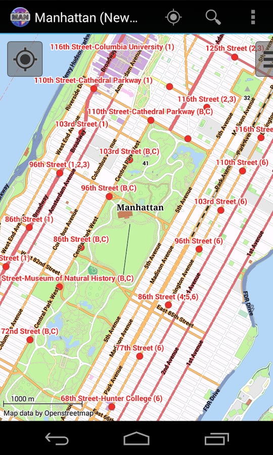 Manhattan (New York) Offline City Map Lite截图5