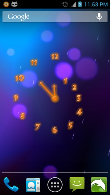 Analog Clock Neon Spiral Theme截图5