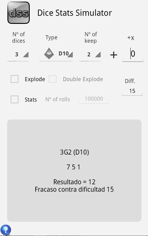DSS Dice Stats Simulator截图2