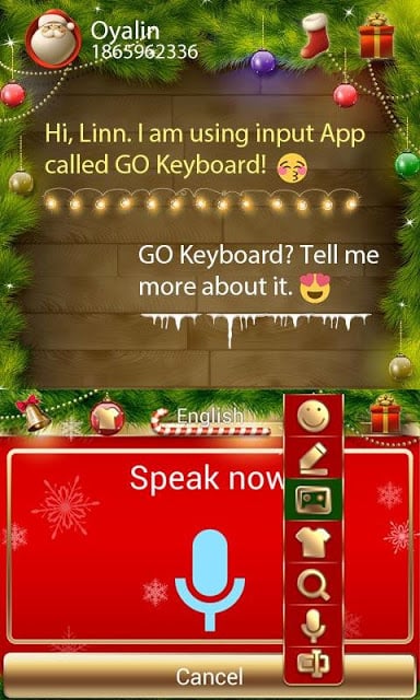 Christmas GO Keyboard Theme截图1