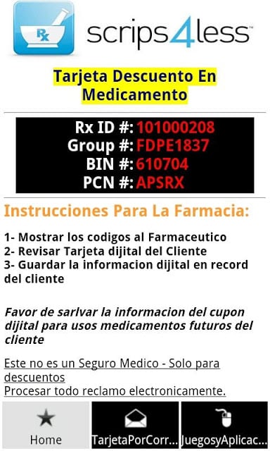 Tarjeta De Medicamentos Gratis截图2