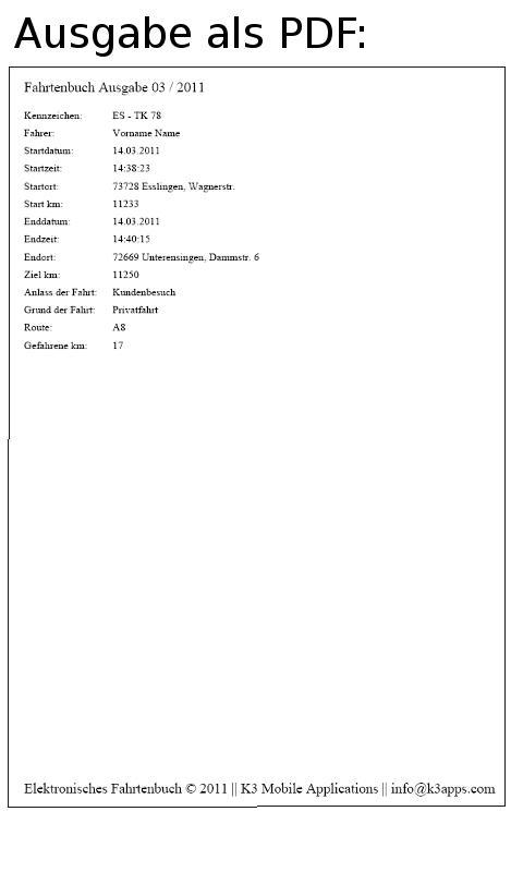 Online Fahrtenbuch "light"截图3