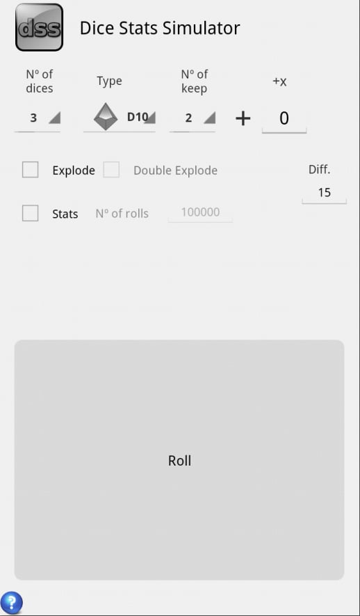 DSS Dice Stats Simulator截图1