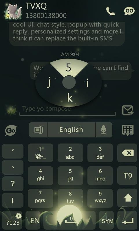 GO Keyboard Fox theme截图3