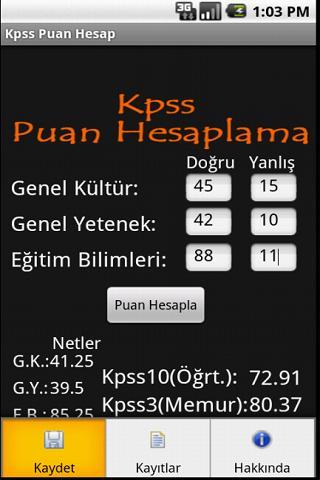 Kpss Puan Hesaplama截图3