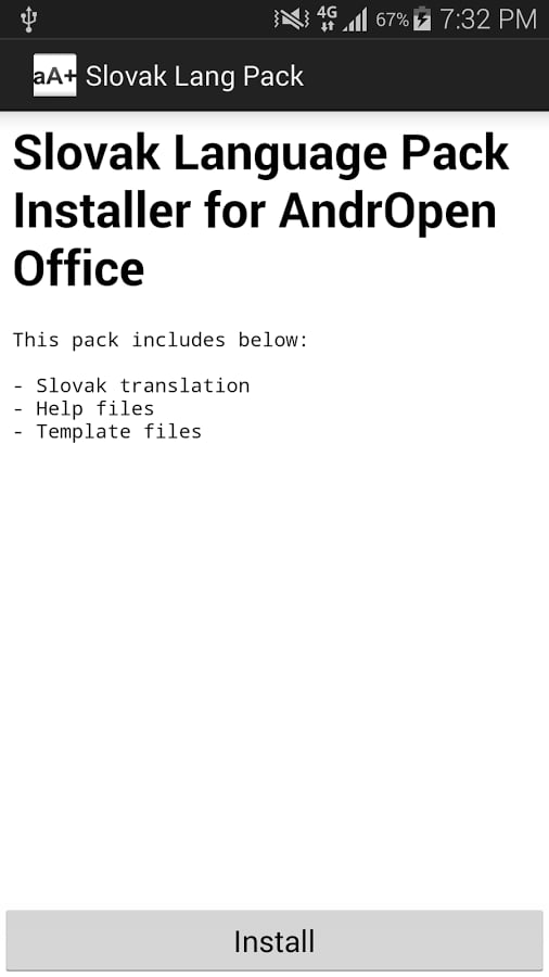 Slovak Lang Pack for AndrOpen Office截图1