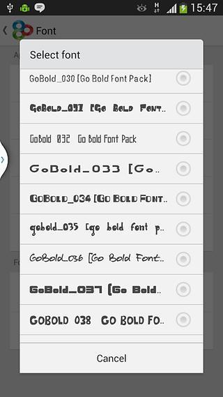 Go Launcher Bold Font Pack截图3