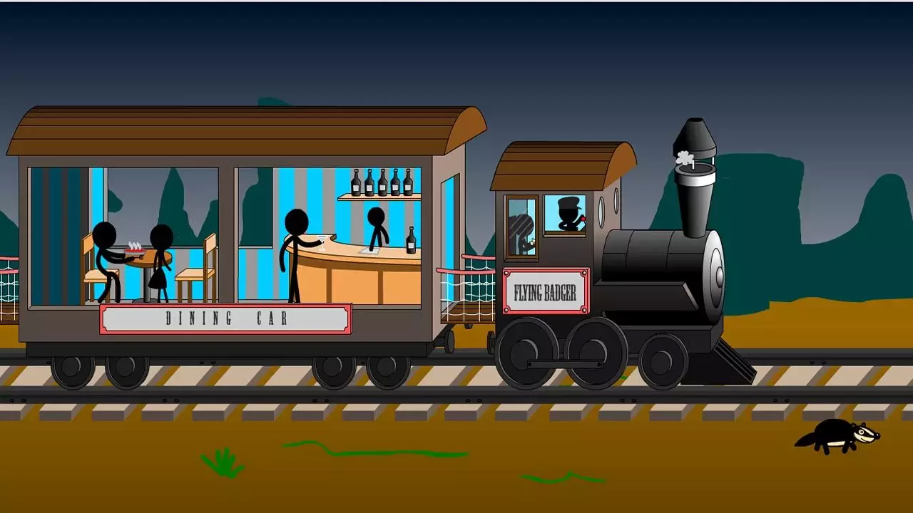 Stickman Click Death Train截图4