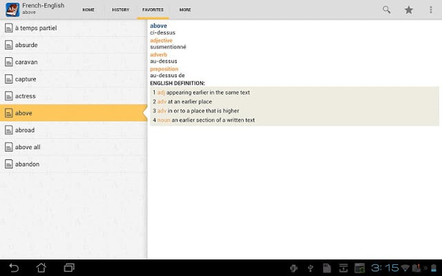 French&lt;&gt;English Dictionary截图4