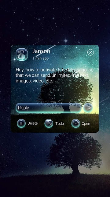 (FREE) GO SMS PRO STARRY THEME截图6