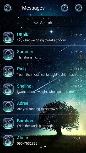 (FREE) GO SMS PRO STARRY THEME截图7