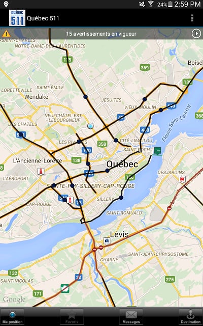 Québec 511截图4