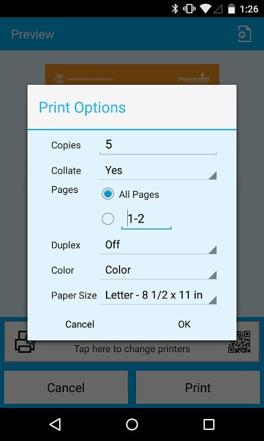 PrinterOn Android App - Phone截图6