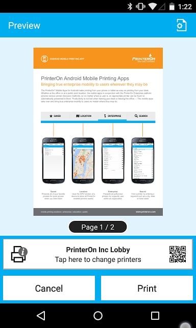 PrinterOn Android App - Phone截图2