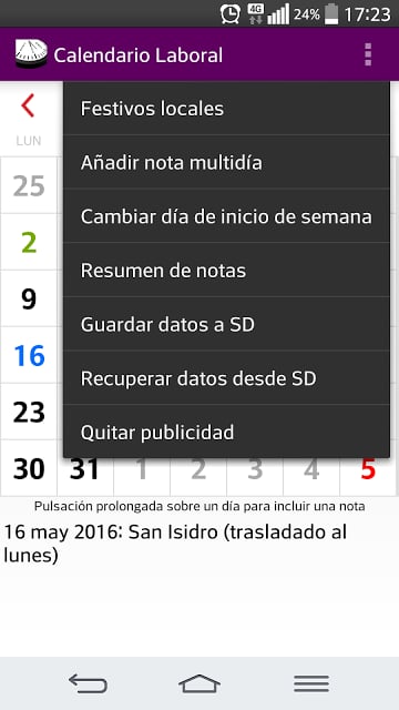 Calendario Laboral 2015 España截图3