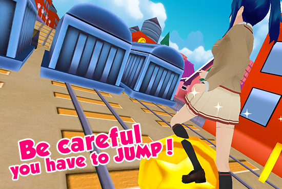 Anime Girl Subway Train Run截图4