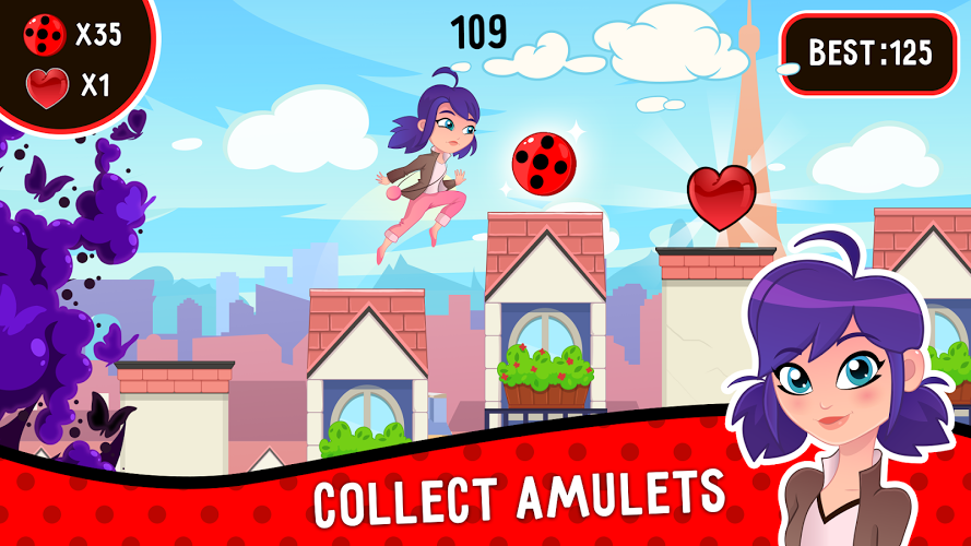 Ninja cat jump ladybug截图4