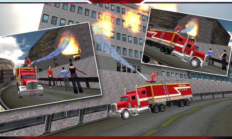 Hill Climb Fire Truck Rescue截图3