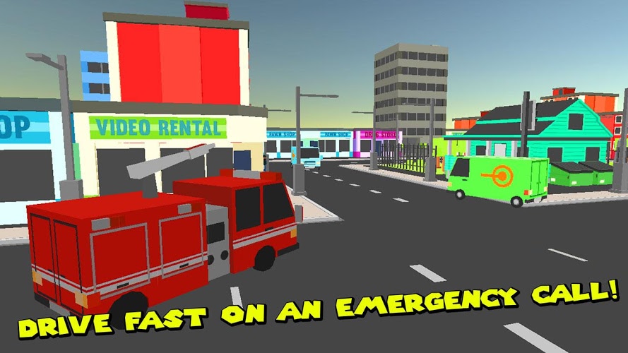 Cube Fire Truck: Firefighter截图2