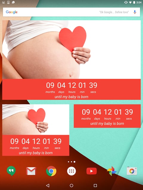 Baby Countdown Widget截图2