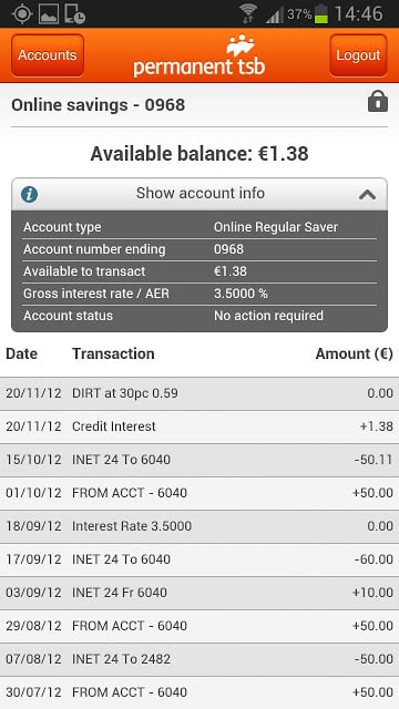 permanent tsb mobile banking截图6