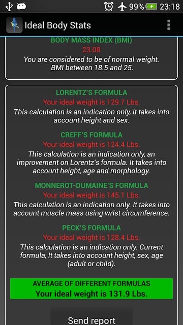 Ideal Weight Stats - BMI / BFI截图6