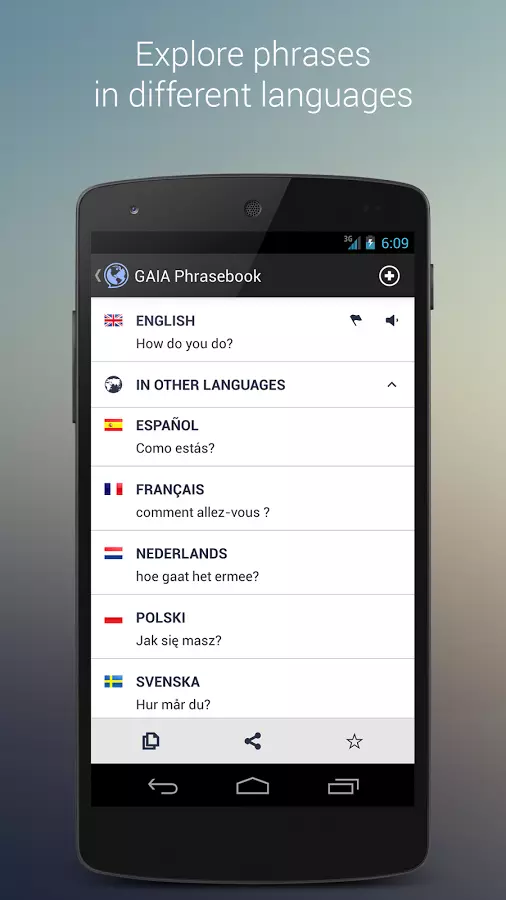 GAIA Multilingual Phrasebook截图2