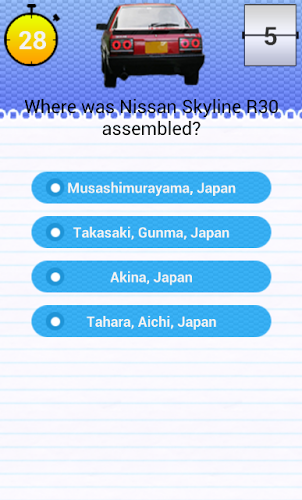 Quiz for Skyline R30 Fans截图4